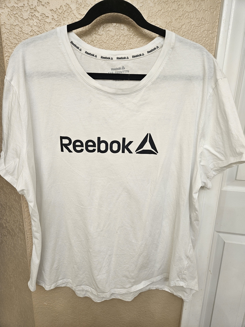 Reebok Men’s White T‑Shirt 3XL